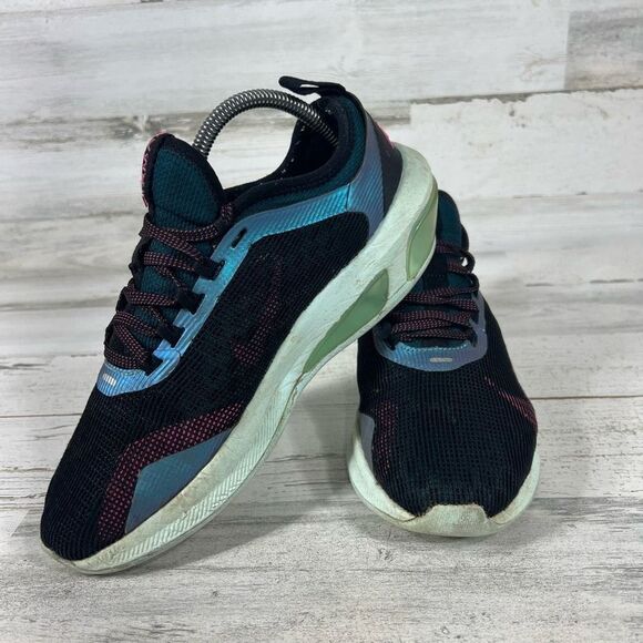 Nike Womens Air Max Fly Low Top Running Shoes Black Fuchsia Teal Mint Size 8.5 - Picture 5 of 7